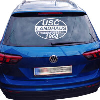 Heckscheibenaufkleber LANDHAUS Weiss