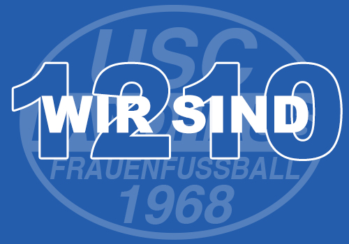 Logo + Wir sind 1210 Weiß auf Blau